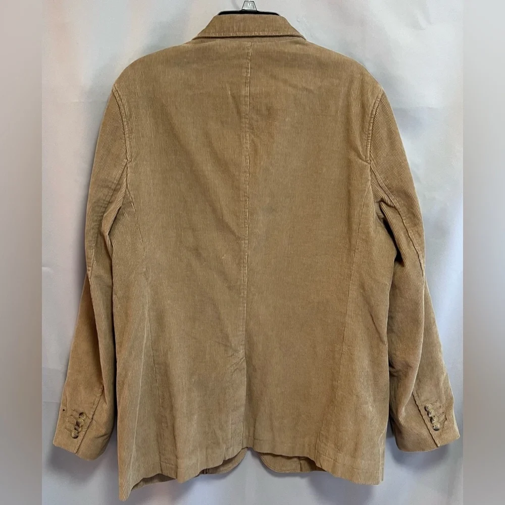 Vintage Banana Republic Mens Tan Brown Corduroy‎ 3 Button Sport Blazer Jacket 44